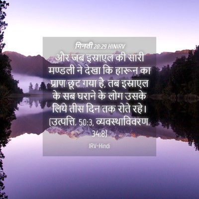 Picture 04 - गिनती 20:29 HINIRV - और जब इस्राएल की - Bible Verse Picture