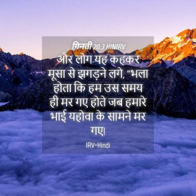 Picture 04 - गिनती 20:3 HINIRV - और लोग यह कहकर मूसा - Bible Verse Picture
