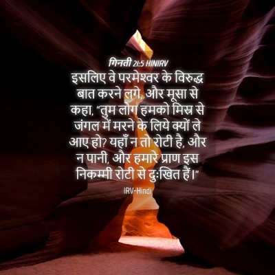 Picture 04 - गिनती 21:5 HINIRV - इसलिए वे - Bible Verse Picture