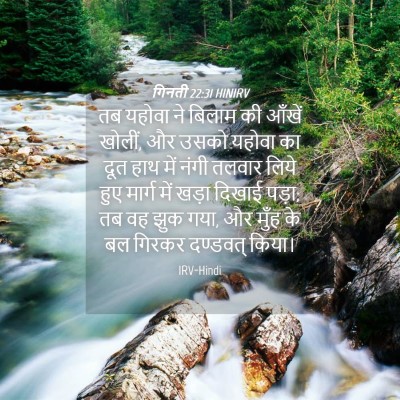 Picture 04 - गिनती 22:31 HINIRV - तब यहोवा ने बिलाम - Bible Verse Picture