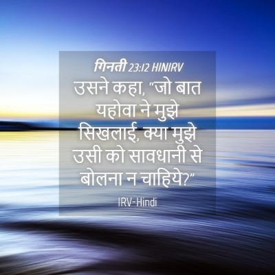 Picture 04 - गिनती 23:12 HINIRV - उसने कहा, “जो बात - Bible Verse Picture