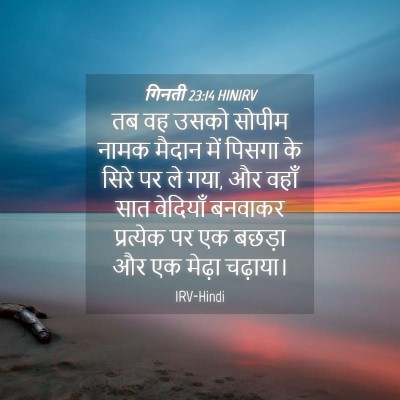 Picture 04 - गिनती 23:14 HINIRV - तब वह उसको सोपीम - Bible Verse Picture