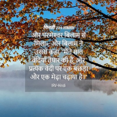 Picture 04 - गिनती 23:4 HINIRV - और परमेश्‍वर - Bible Verse Picture