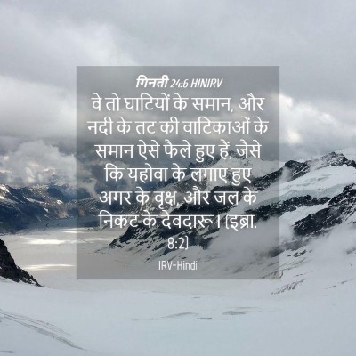 Picture 04 - गिनती 24:6 HINIRV - वे तो घाटियों के - Bible Verse Picture
