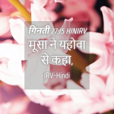 Picture 04 - गिनती 27:15 HINIRV - मूसा ने यहोवा से - Bible Verse Picture