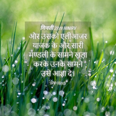 Picture 04 - गिनती 27:19 HINIRV - और उसको एलीआजर - Bible Verse Picture