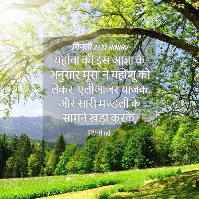 Picture 04 - गिनती 27:22 HINIRV - यहोवा की इस आज्ञा - Bible Verse Picture