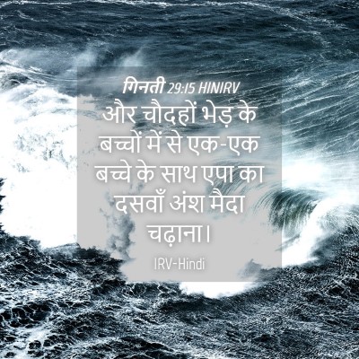 Picture 04 - गिनती 29:15 HINIRV - और चौदहों भेड़ के - Bible Verse Picture