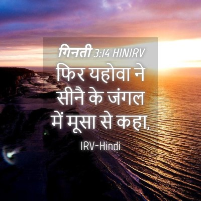Picture 04 - गिनती 3:14 HINIRV - फिर यहोवा ने सीनै - Bible Verse Picture