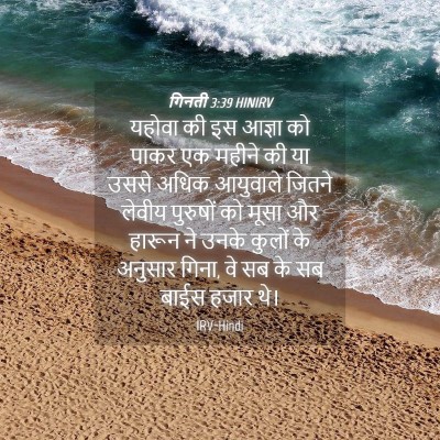 Picture 04 - गिनती 3:39 HINIRV - यहोवा की इस आज्ञा - Bible Verse Picture