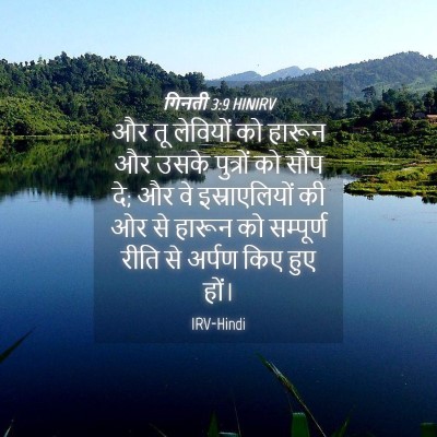 Picture 04 - गिनती 3:9 HINIRV - और तू लेवियों को - Bible Verse Picture