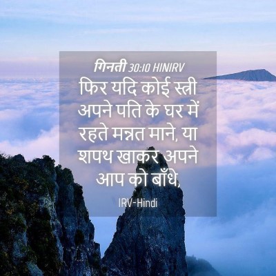 Picture 04 - गिनती 30:10 HINIRV - फिर यदि कोई स्त्री - Bible Verse Picture