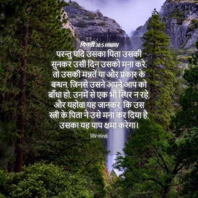 Picture 04 - गिनती 30:5 HINIRV - परन्तु यदि उसका - Bible Verse Picture