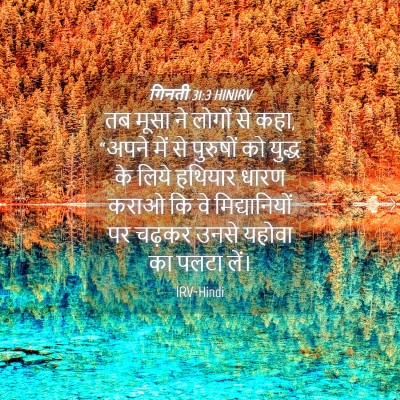 Picture 04 - गिनती 31:3 HINIRV - तब मूसा ने लोगों से - Bible Verse Picture