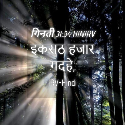 Picture 04 - गिनती 31:34 HINIRV - इकसठ हजार - Bible Verse Picture