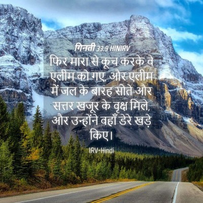 Picture 04 - गिनती 33:9 HINIRV - फिर मारा से कूच - Bible Verse Picture