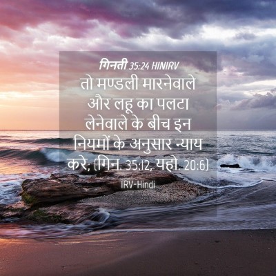 Picture 04 - गिनती 35:24 HINIRV - तो मण्डली - Bible Verse Picture