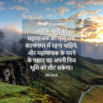 Picture 04 - गिनती 35:28 HINIRV - क्योंकि खूनी को - Bible Verse Picture