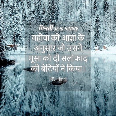 Picture 04 - गिनती 36:10 HINIRV - यहोवा की आज्ञा के - Bible Verse Picture