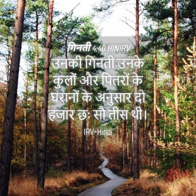 Picture 04 - गिनती 4:40 HINIRV - उनकी गिनती उनके - Bible Verse Picture