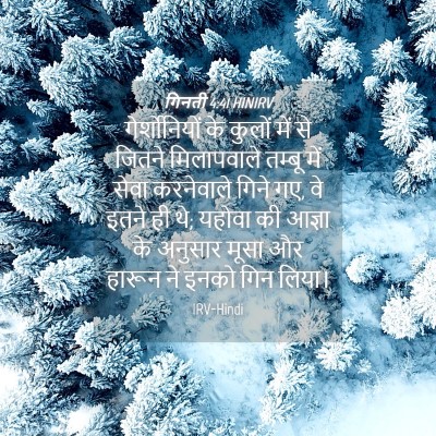 Picture 04 - गिनती 4:41 HINIRV - गेर्शोनियों के - Bible Verse Picture