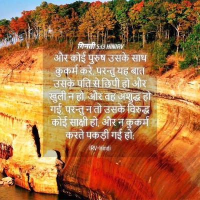 Picture 04 - गिनती 5:13 HINIRV - और कोई पुरुष उसके - Bible Verse Picture