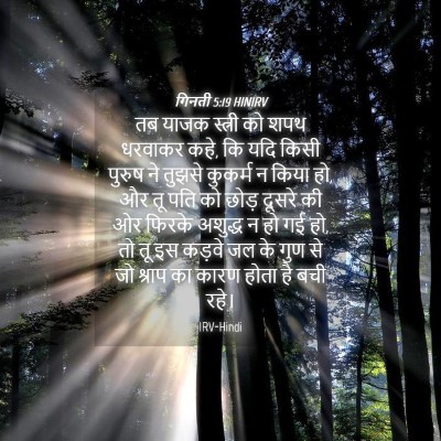 Picture 04 - गिनती 5:19 HINIRV - तब याजक स्त्री को - Bible Verse Picture
