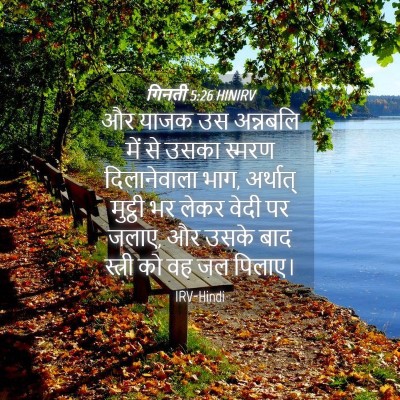 Picture 04 - गिनती 5:26 HINIRV - और याजक उस अन्नबलि - Bible Verse Picture