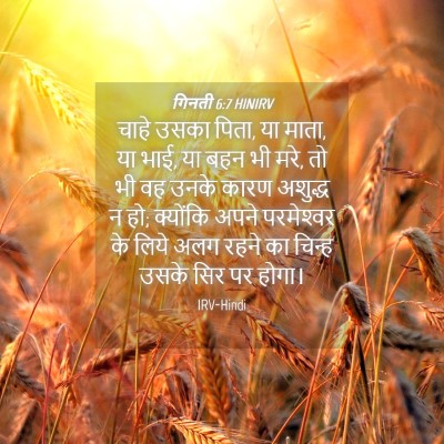 Picture 04 - गिनती 6:7 HINIRV - चाहे उसका पिता, या - Bible Verse Picture