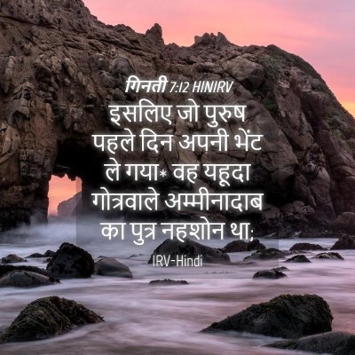 Picture 04 - गिनती 7:12 HINIRV - इसलिए जो पुरुष - Bible Verse Picture
