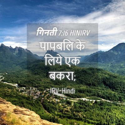 Picture 04 - गिनती 7:16 HINIRV - पापबलि के लिये एक - Bible Verse Picture