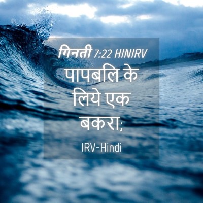 Picture 04 - गिनती 7:22 HINIRV - पापबलि के लिये एक - Bible Verse Picture