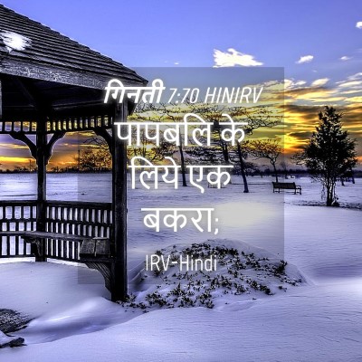 Picture 04 - गिनती 7:70 HINIRV - पापबलि के लिये एक - Bible Verse Picture