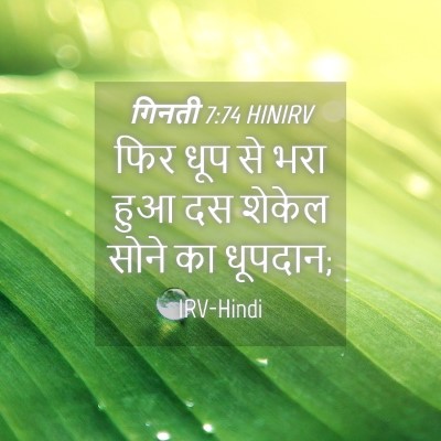 Picture 04 - गिनती 7:74 HINIRV - फिर धूप से भरा हुआ - Bible Verse Picture