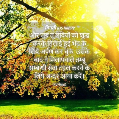 Picture 04 - गिनती 8:15 HINIRV - और जब तू लेवियों को - Bible Verse Picture