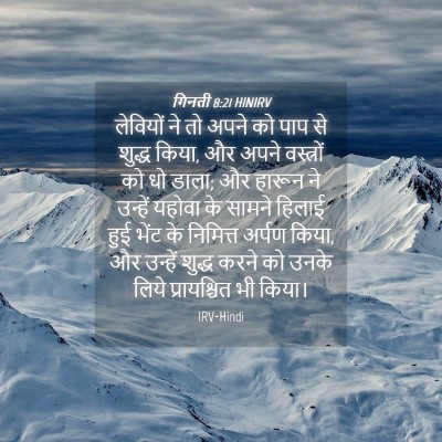 Picture 04 - गिनती 8:21 HINIRV - लेवियों ने तो अपने - Bible Verse Picture
