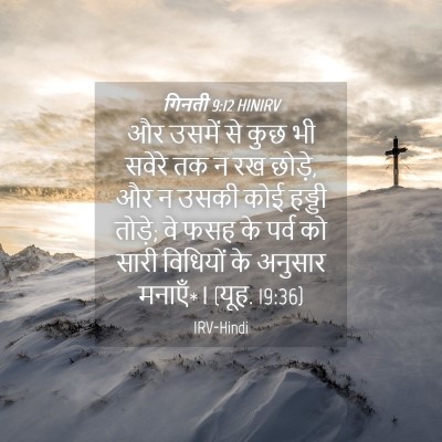 Picture 04 - गिनती 9:12 HINIRV - और उसमें से कुछ भी - Bible Verse Picture