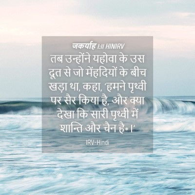 Picture 04 - जकर्याह 1:11 HINIRV - तब उन्होंने यहोवा - Bible Verse Picture