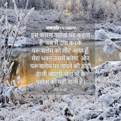 Picture 04 - जकर्याह 1:16 HINIRV - इस कारण यहोवा यह - Bible Verse Picture