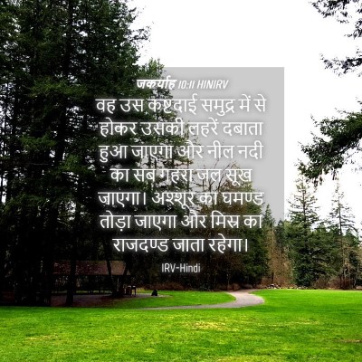Picture 04 - जकर्याह 10:11 HINIRV - वह उस कष्टदाई - Bible Verse Picture