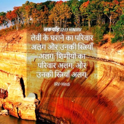 Picture 04 - जकर्याह 12:13 HINIRV - लेवी के घराने का - Bible Verse Picture