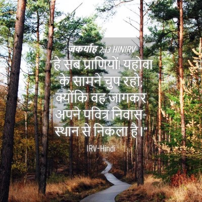 Picture 04 - जकर्याह 2:13 HINIRV - “हे सब प्राणियों! - Bible Verse Picture
