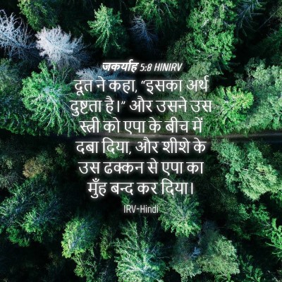 Picture 04 - जकर्याह 5:8 HINIRV - दूत ने कहा, “इसका - Bible Verse Picture
