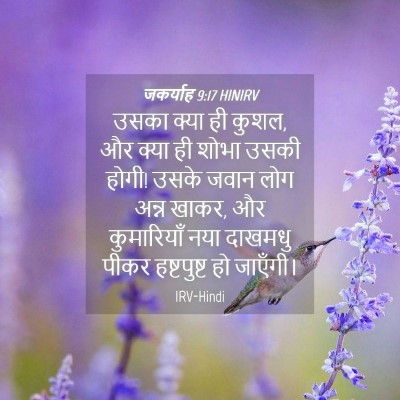 Picture 04 - जकर्याह 9:17 HINIRV - उसका क्या ही कुशल, - Bible Verse Picture