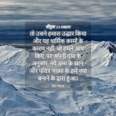 Picture 04 - तीतुस 3:5 HINIRV - तो उसने हमारा - Bible Verse Picture
