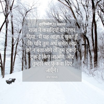 Picture 04 - दानिय्येल 2:5 HINIRV - राजा ने कसदियों को - Bible Verse Picture