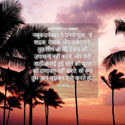 Picture 04 - दानिय्येल 3:14 HINIRV - नबूकदनेस्सर ने - Bible Verse Picture