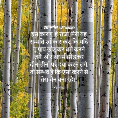 Picture 04 - दानिय्येल 4:27 HINIRV - इस कारण, हे राजा, - Bible Verse Picture