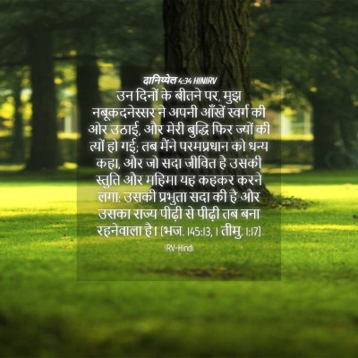 Picture 04 - दानिय्येल 4:34 HINIRV - उन दिनों के बीतने - Bible Verse Picture