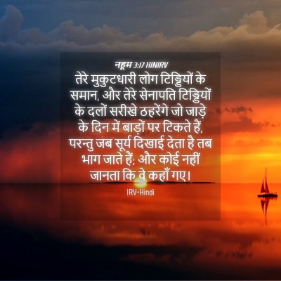 Picture 04 - नहूम 3:17 HINIRV - तेरे मुकुटधारी - Bible Verse Picture